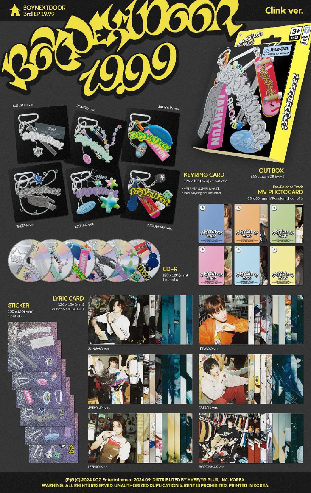 BOYNEXTDOOR - 19.99 - CLINK VER. -RANDOM