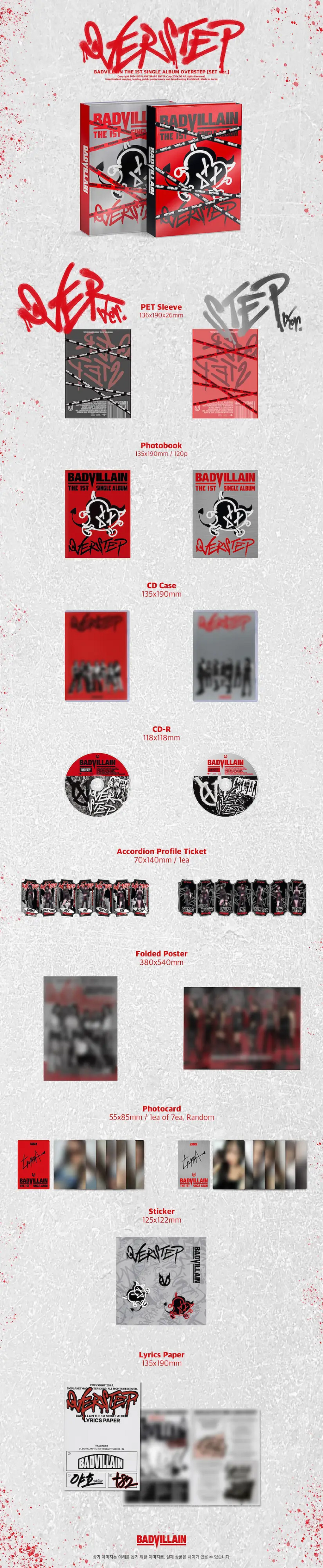 BADVILLAIN 1st Single Album - OVERSTEP