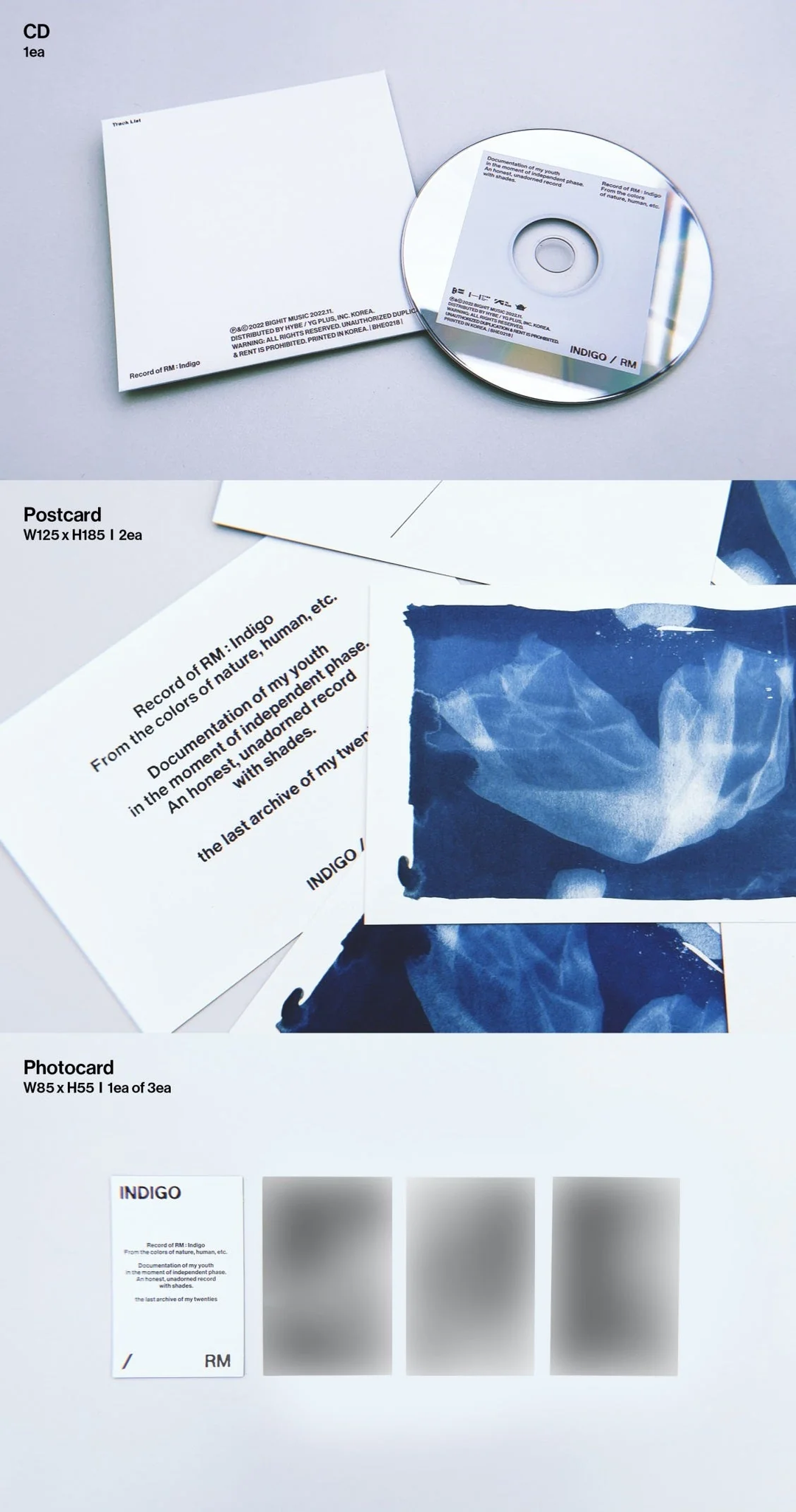 BTS RM - INDIGO 1ST SOLO ALBUM - BOOK EDITION
