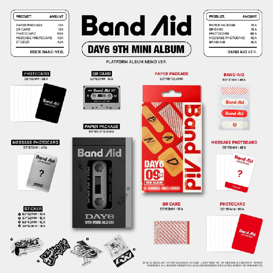 DAY6 9th Mini Album - Band Aid (Platform Album Nemo Ver.)