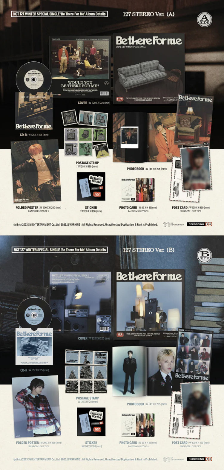 nct-127-be-there-for-me-winter-special-single-album-127-stereo-version-contents
