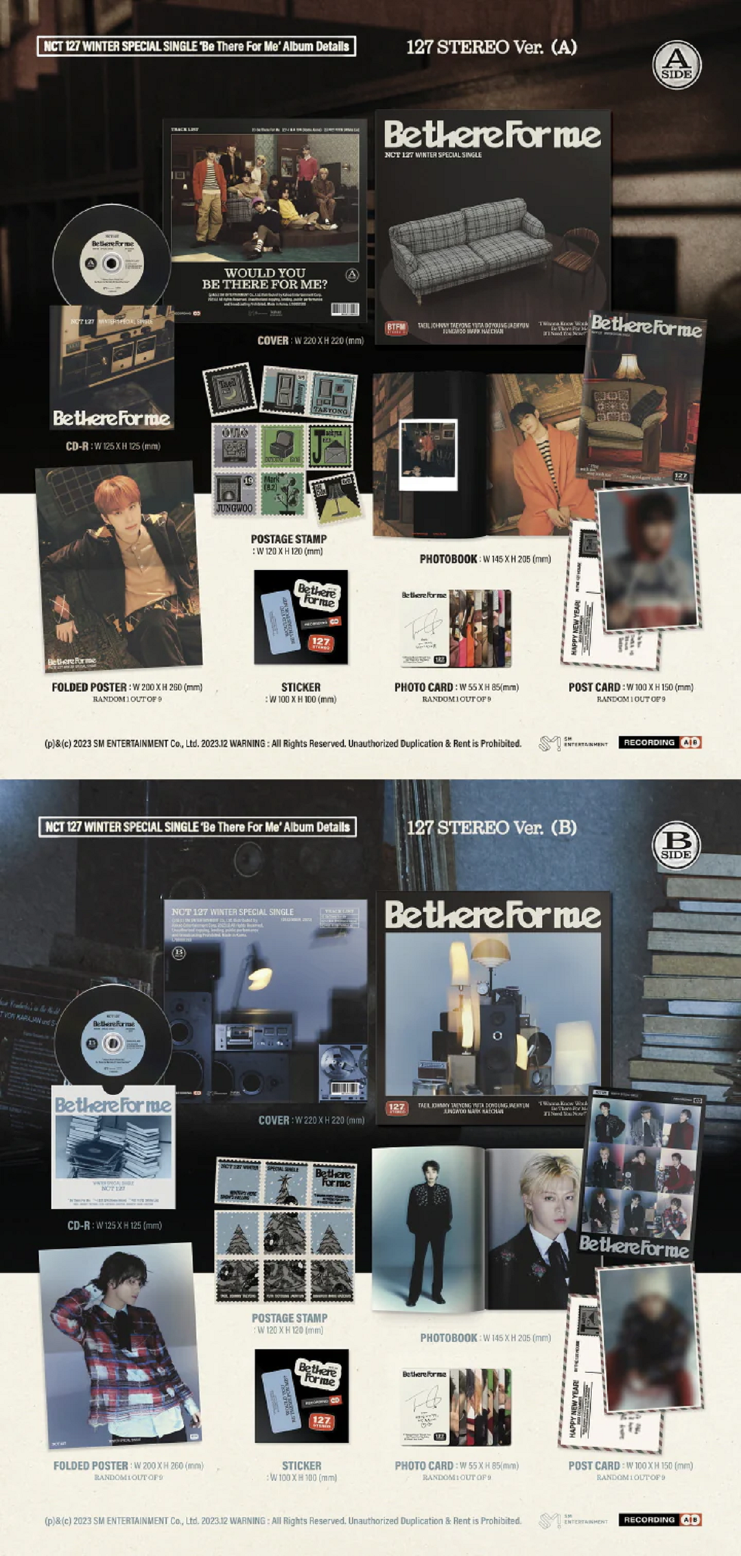 nct-127-be-there-for-me-winter-special-single-album-127-stereo-version-contents