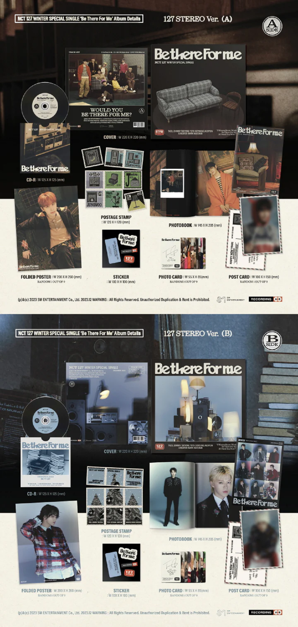 nct-127-be-there-for-me-winter-special-single-album-127-stereo-version-contents