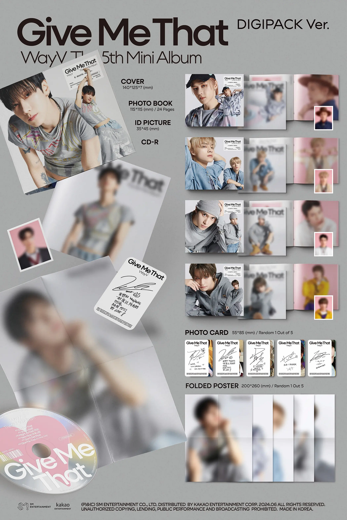 wayv give me that digipack contents