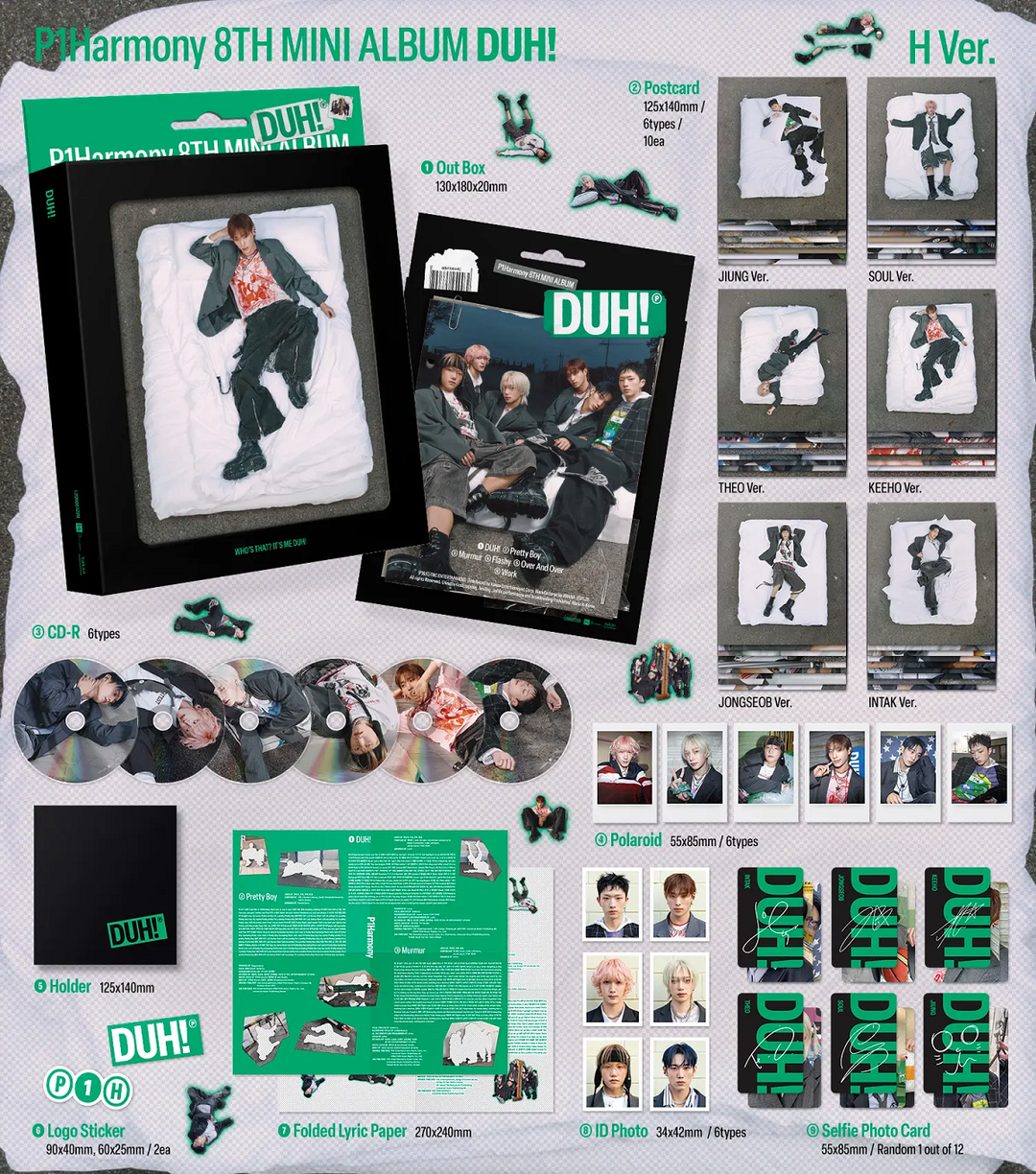 P1Harmony - DUH! (Compact ver./H ver.)