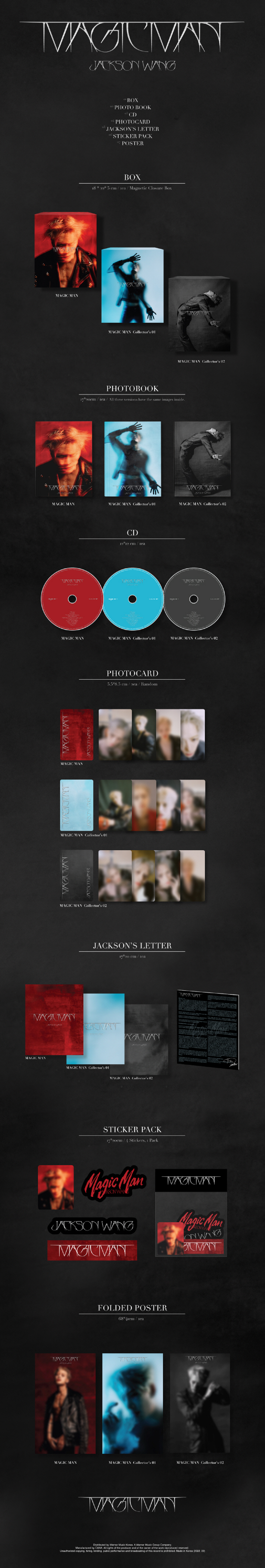 Jackson Wang Album - Magic Man contents