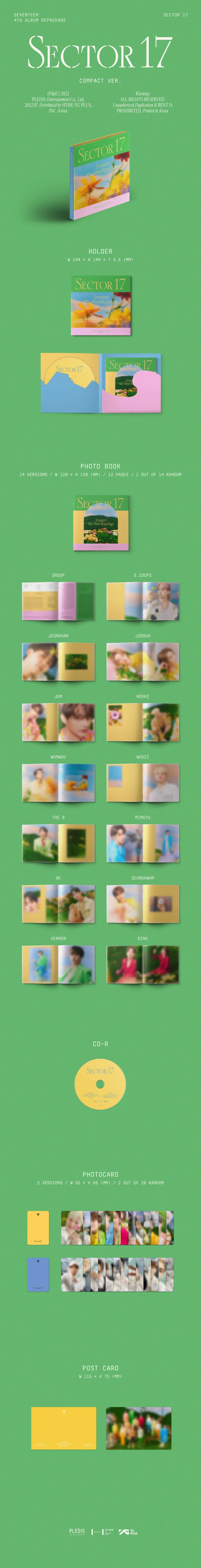 SEVENTEEN - 4TH ALBUM REPACKAGE SECTOR 17 (COMPACT VER.)