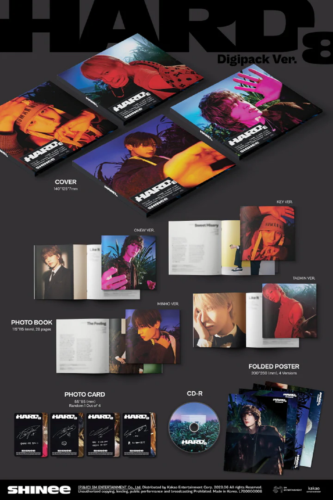 shinee-hard-8th-album-digipack-album-contents