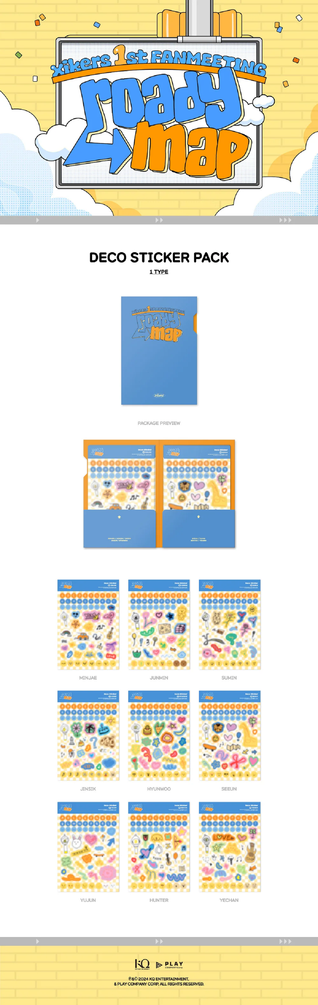 XIKERS - ROADYMAP 1ST FAN MEETING OFFICIAL MD DECO STICKER PACK
