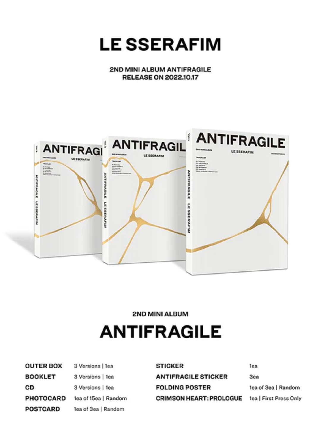 LE SSERAFIM - ANTIFRAGILE 2ND MINI ALBUM