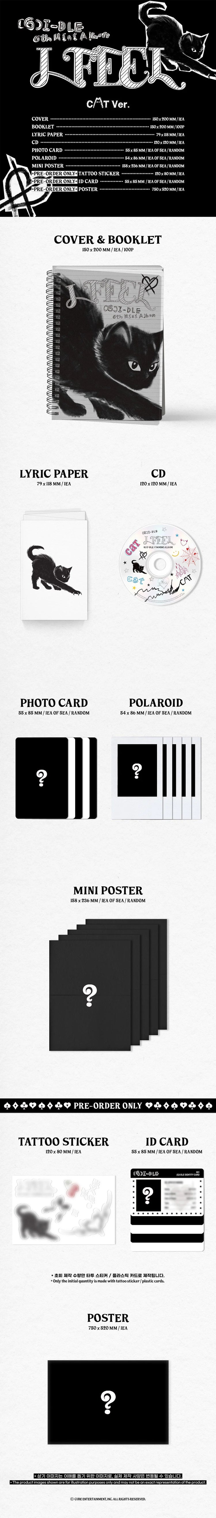 (G)I-DLE - I FEEL 6TH MINI ALBUM APPLE MUSIC GIFT VER. - Hello Hallyu Kpop & Drama Shop