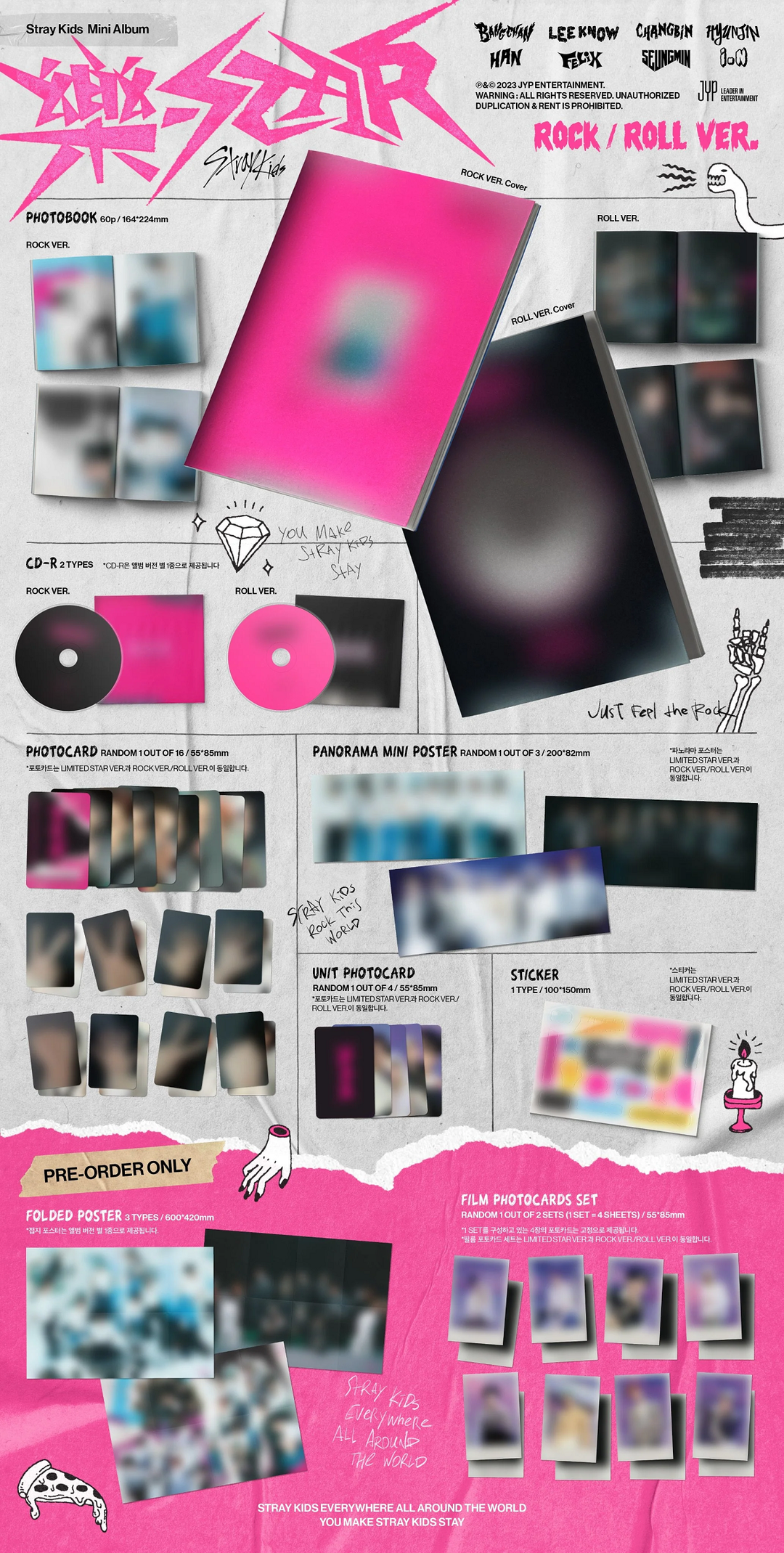 STRAY KIDS - ROCK STAR 8TH MINI ALBUM 樂