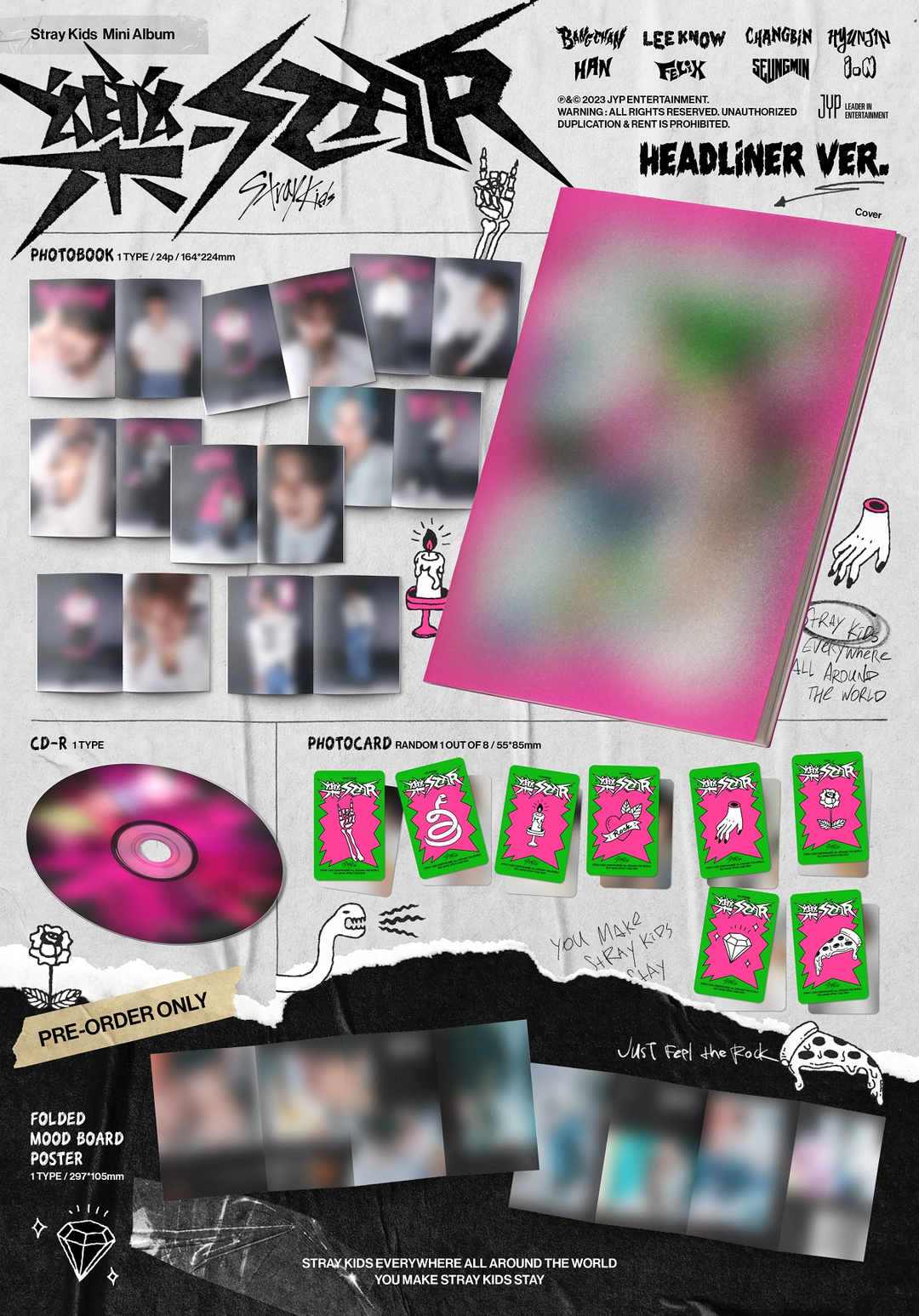 STRAY KIDS - ROCK STAR 8TH MINI ALBUM 樂