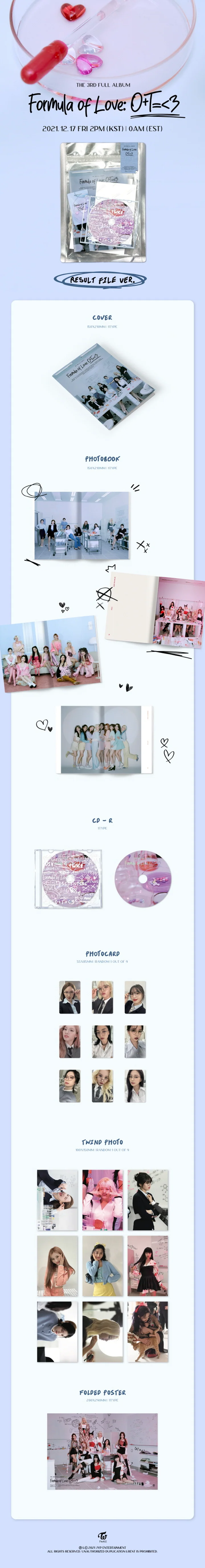 TWICE - 3rd Full Album [ Formula of Love : O+T=<3 ] (Result file Ver.)