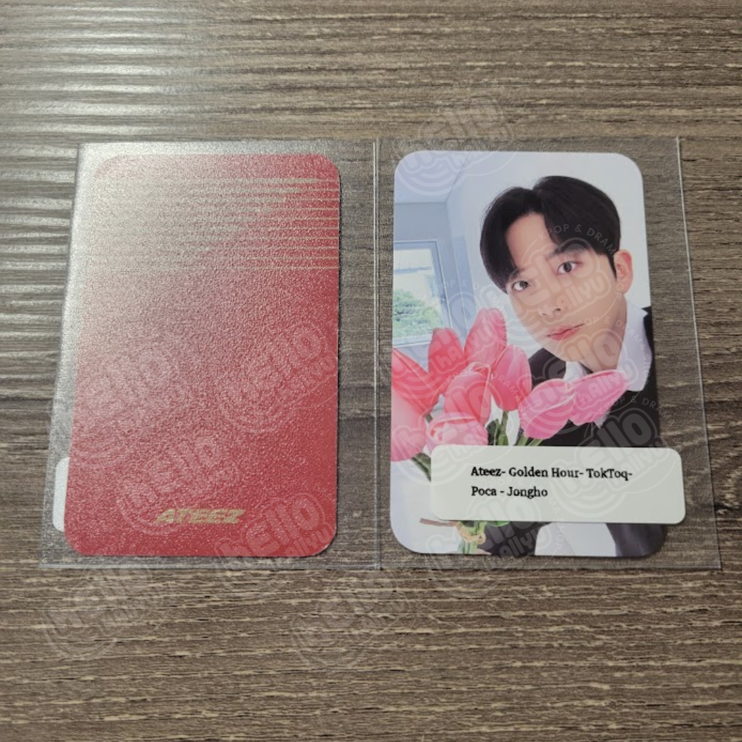 Ateez "GOLDEN HOUR : Part.1" - Official POB Photocard [Poca Ver.] - Flowers version