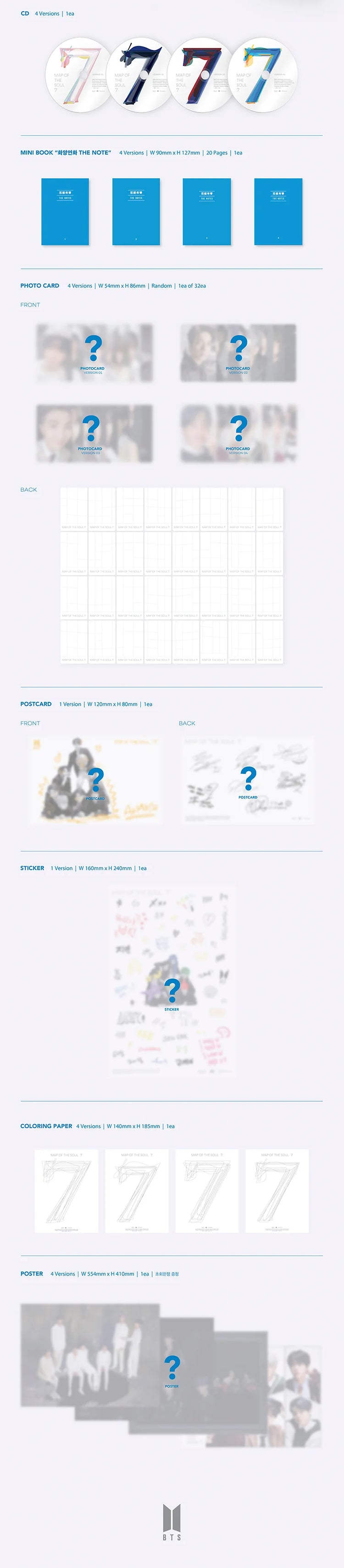 BTS - 4TH FULL ALBUM MAP OF THE SOUL 7 COLLECTION - Hello Hallyu Kpop & Drama Shop
