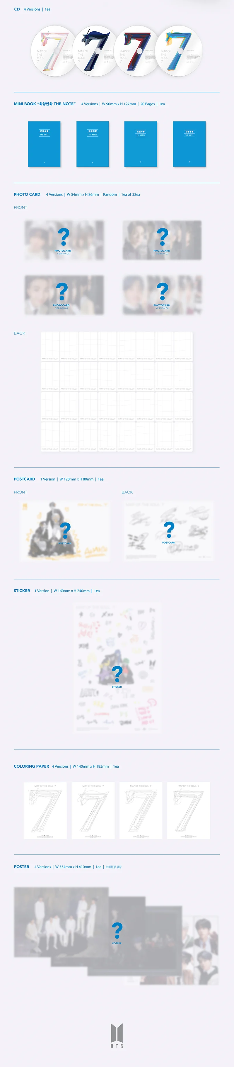 BTS - 4TH FULL ALBUM MAP OF THE SOUL 7 COLLECTION - Hello Hallyu Kpop & Drama Shop