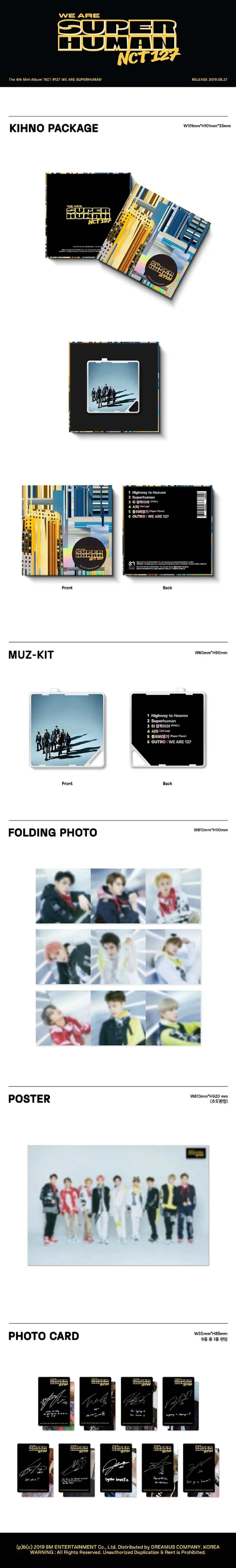 NCT 127 - [NCT #127 We Are Superhuman] 4th Mini Album KIHNO KIT
