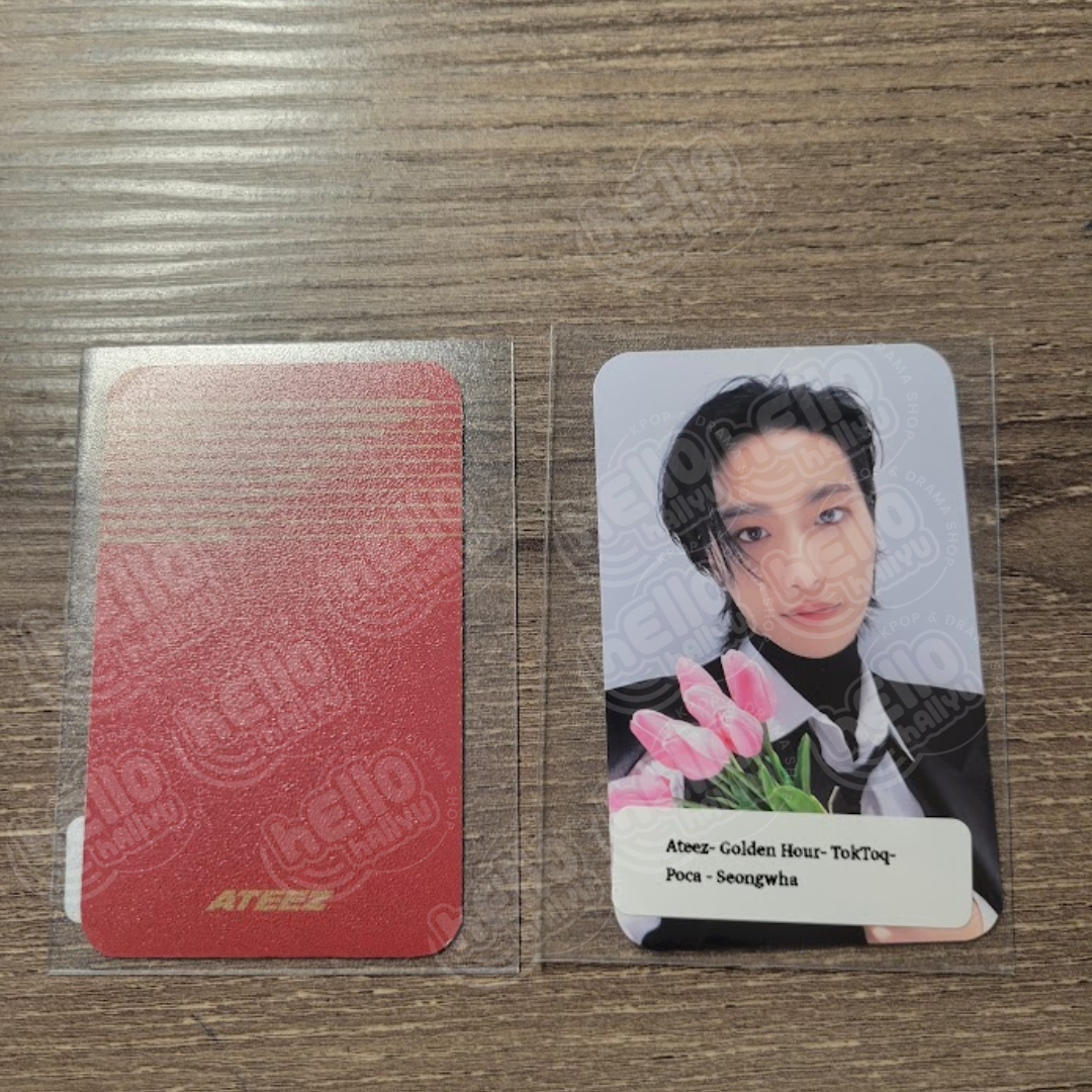 Ateez "GOLDEN HOUR : Part.1" - Official POB Photocard [Poca Ver.] - Flowers version