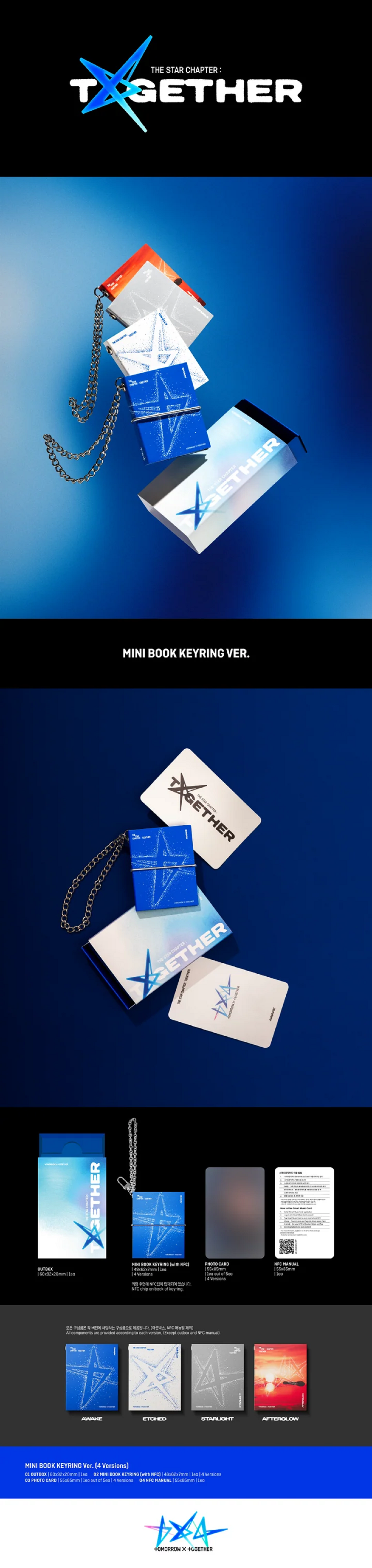 TXT - [THE STAR CHAPTER : TOGETHER] MINI BOOK KEYRING RANDOM Version