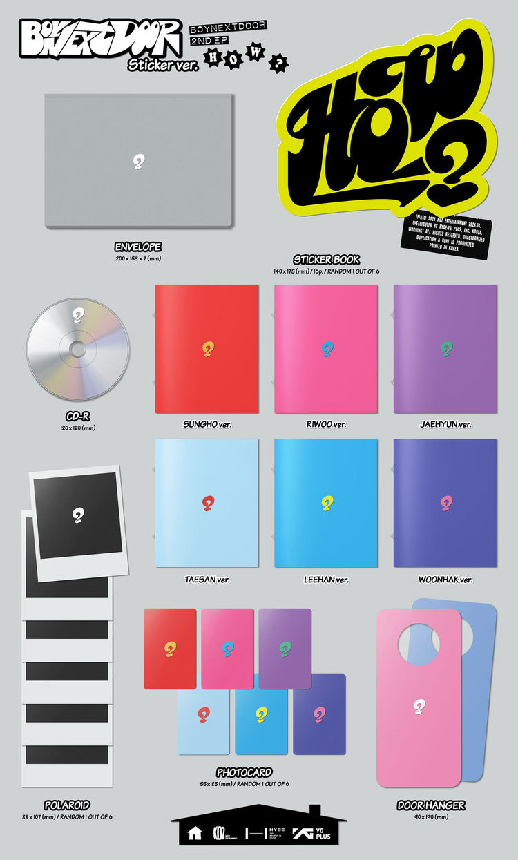 BOYNEXTDOOR 2nd EP [HOW?] (Sticker Ver.) - Hello Hallyu Kpop & Drama Shop