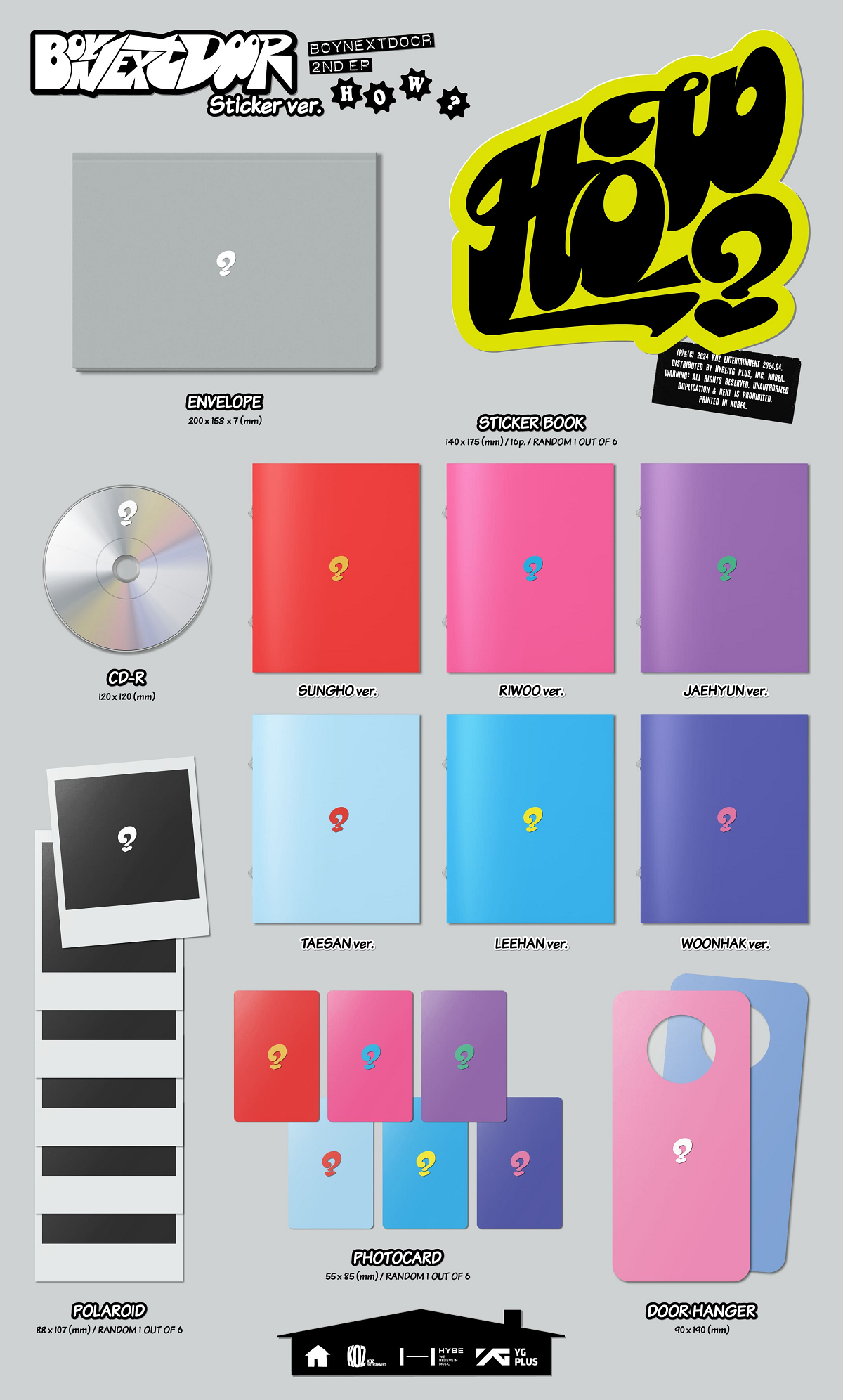 BOYNEXTDOOR 2nd EP [HOW?] (Sticker Ver.) - Hello Hallyu Kpop & Drama Shop