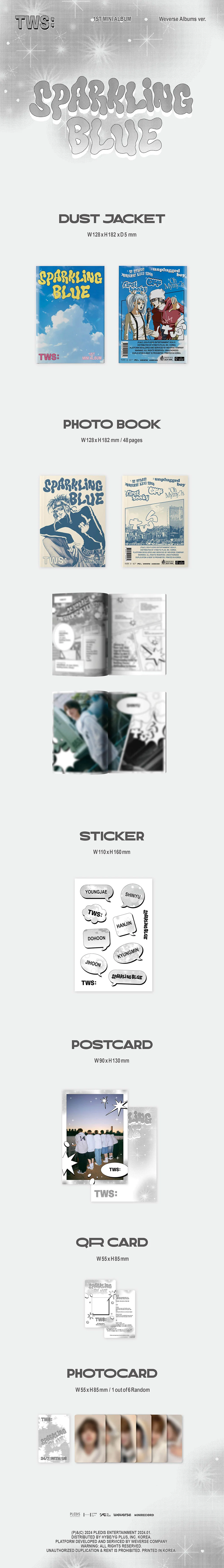 TWS - SPARKLING BLUE 1ST MINI ALBUM WEVERSE ALBUMS VER.