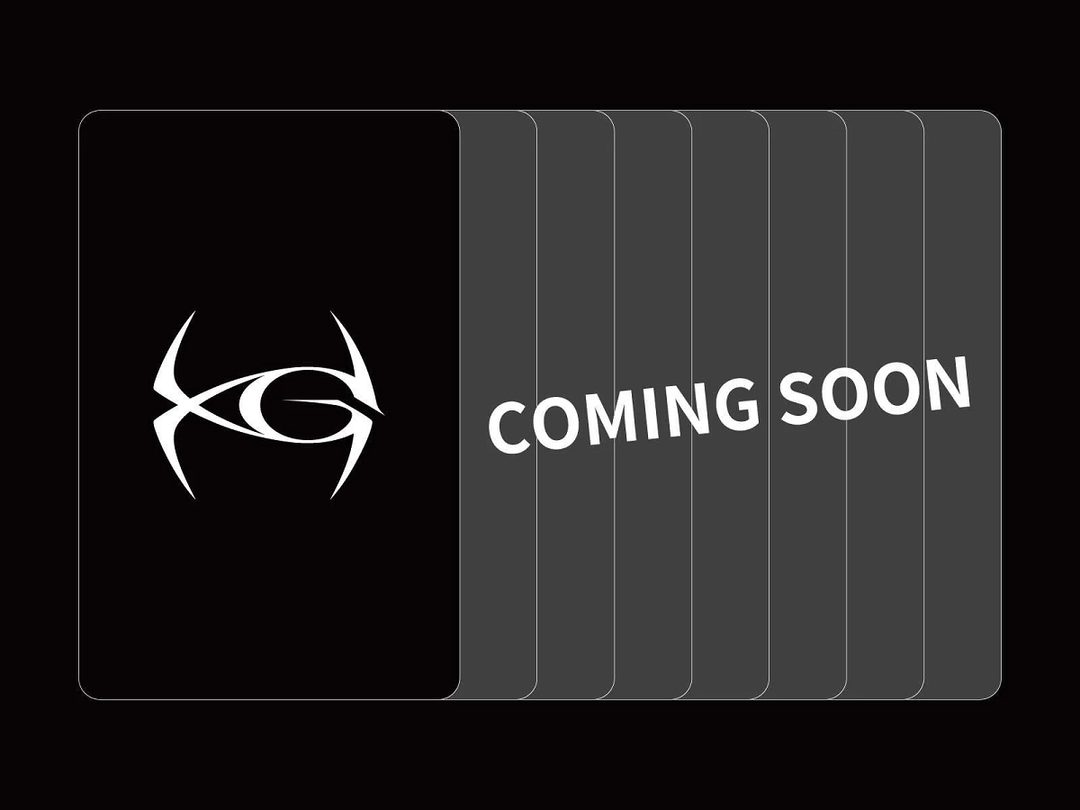 black hidden photocards with text reading 'coming soon' on top.