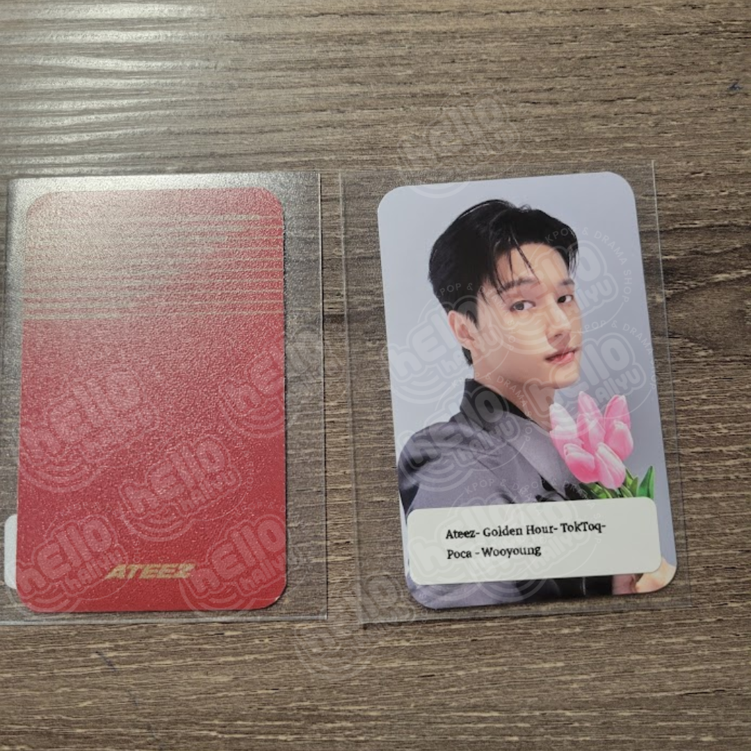 Ateez "GOLDEN HOUR : Part.1" - Official POB Photocard [Poca Ver.] - Flowers version