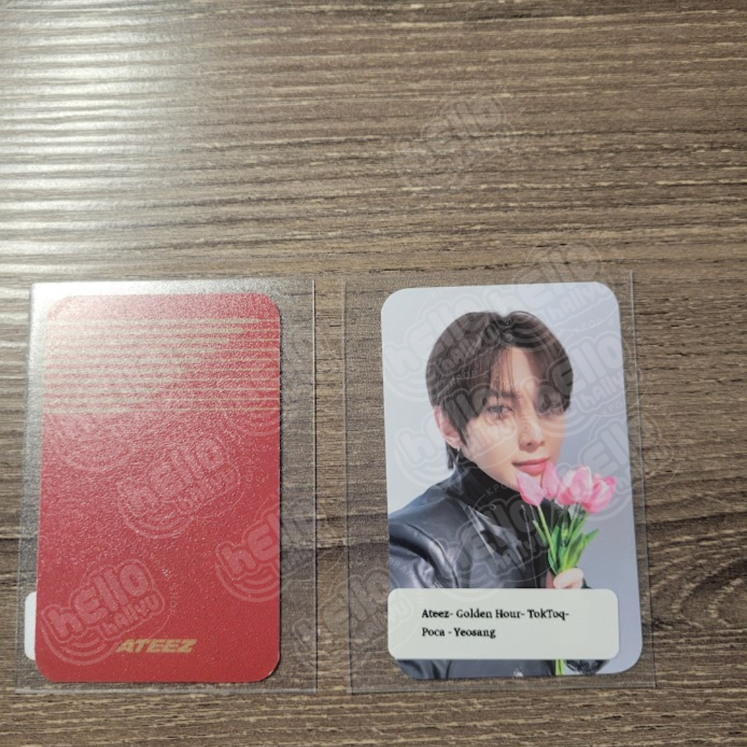 Ateez "GOLDEN HOUR : Part.1" - Official POB Photocard [Poca Ver.] - Flowers version