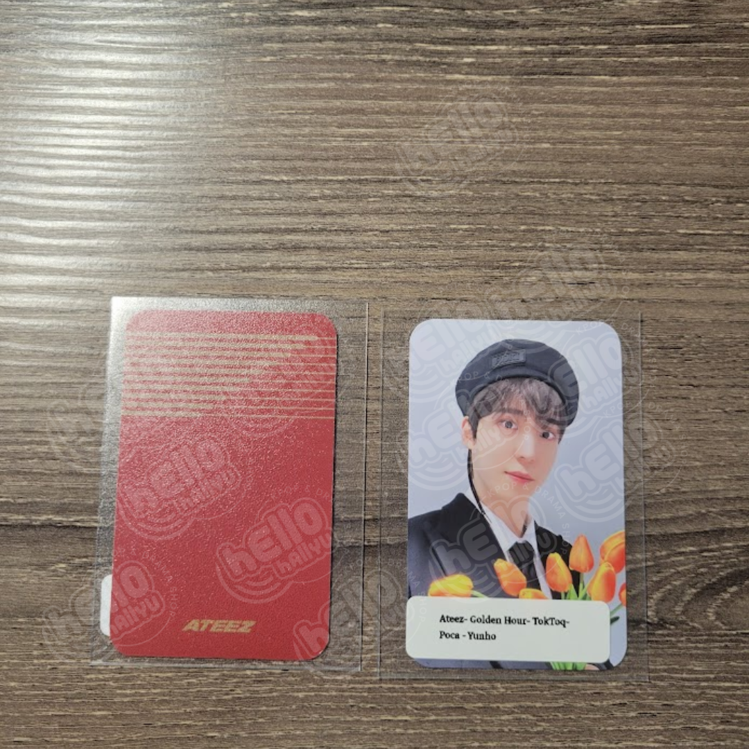 Ateez "GOLDEN HOUR : Part.1" - Official POB Photocard [Poca Ver.] - Flowers version