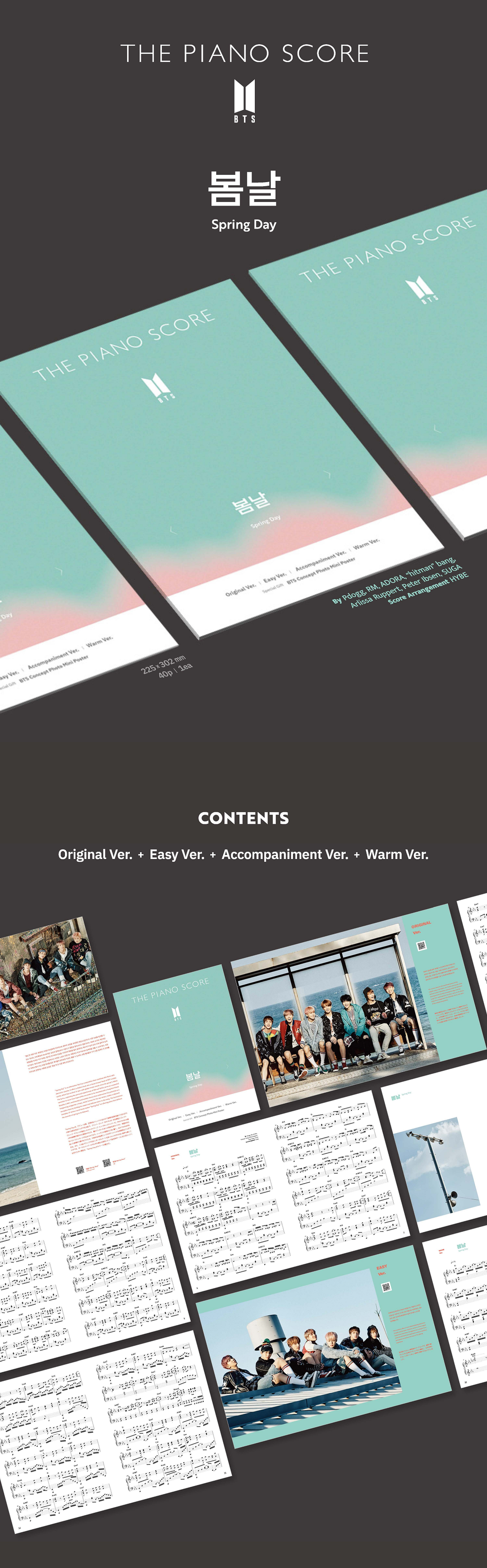 BTS THE PIANO SCORE : BTS [Spring Day]