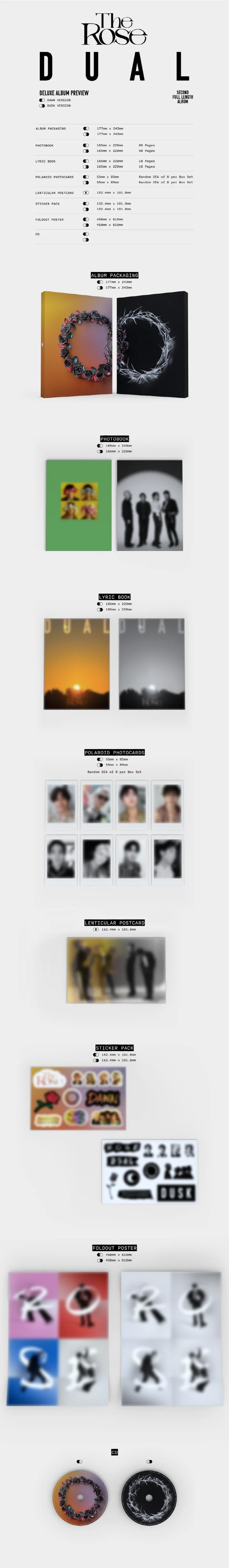 THE ROSE - [DUAL] 2nd Album DELUXE BOX 2 Version SET