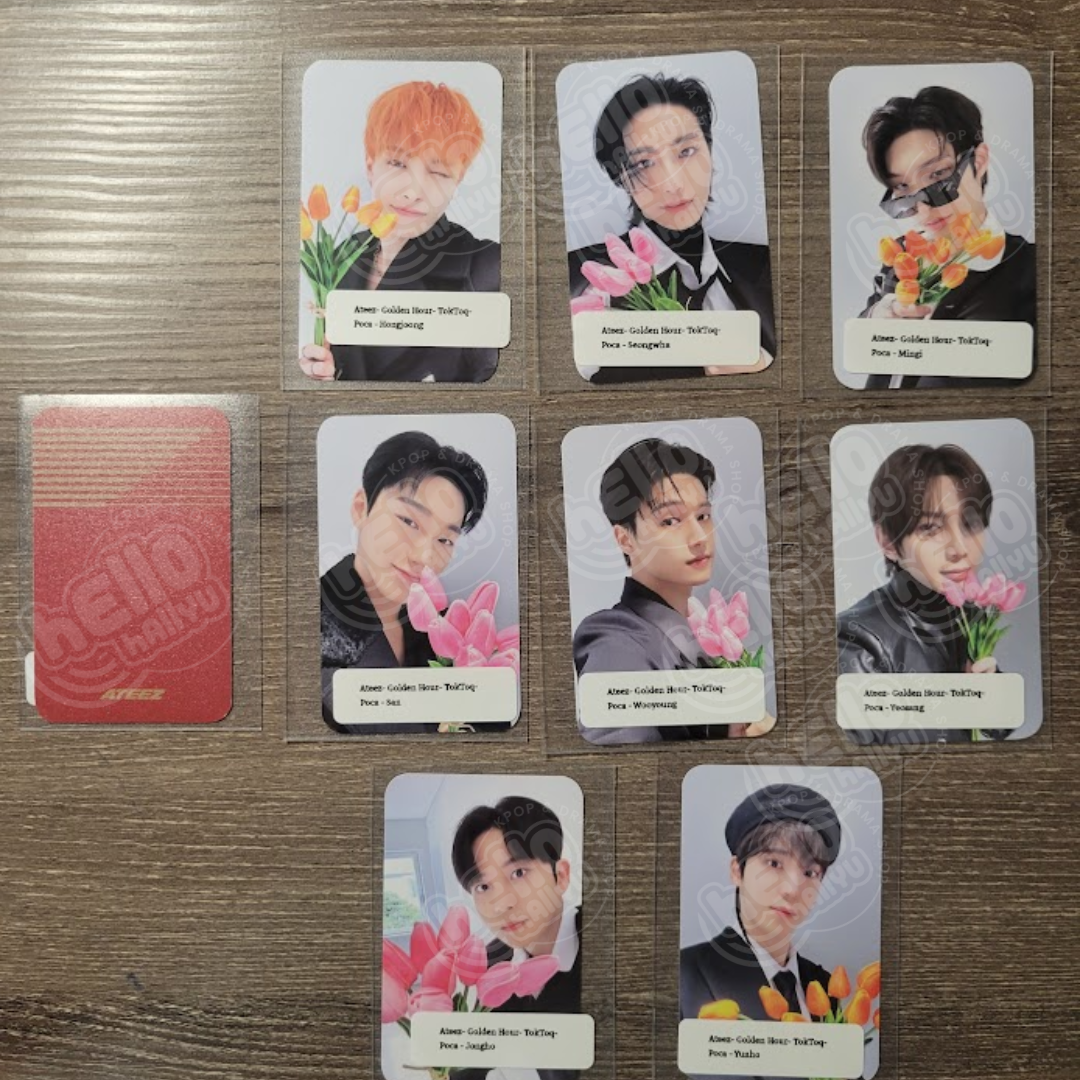 Ateez "GOLDEN HOUR : Part.1" - Official POB Photocard [Poca Ver.] - Flowers version
