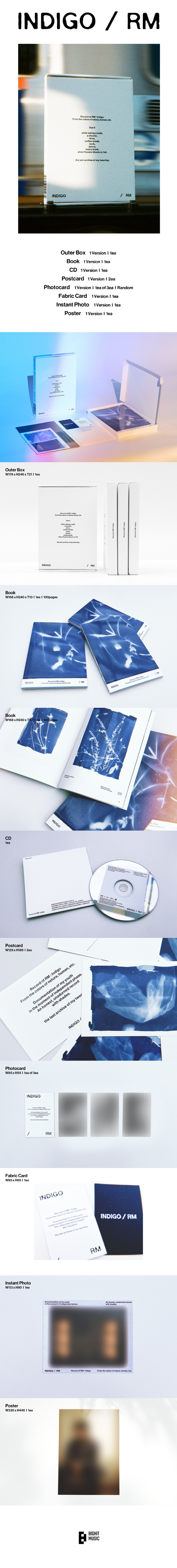 BTS RM - INDIGO 1ST SOLO ALBUM - BOOK EDITION
