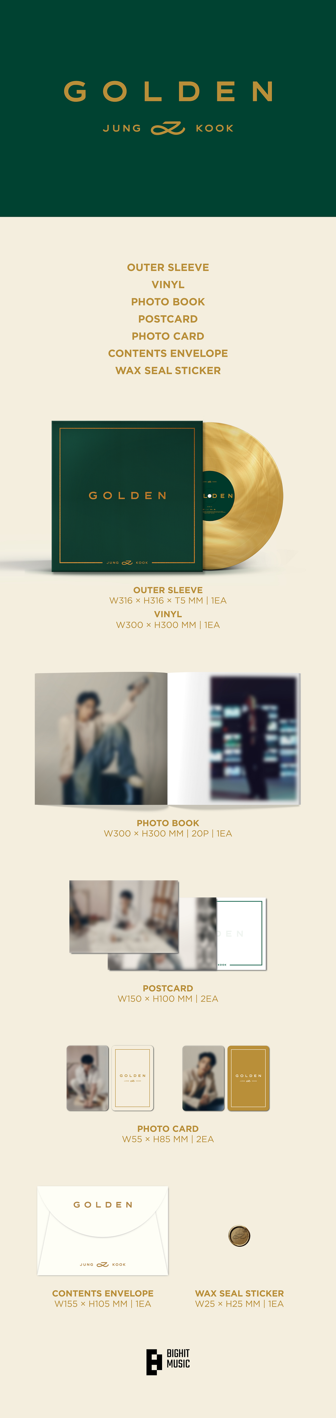 JUNGKOOK (BTS) - [GOLDEN] (LP)