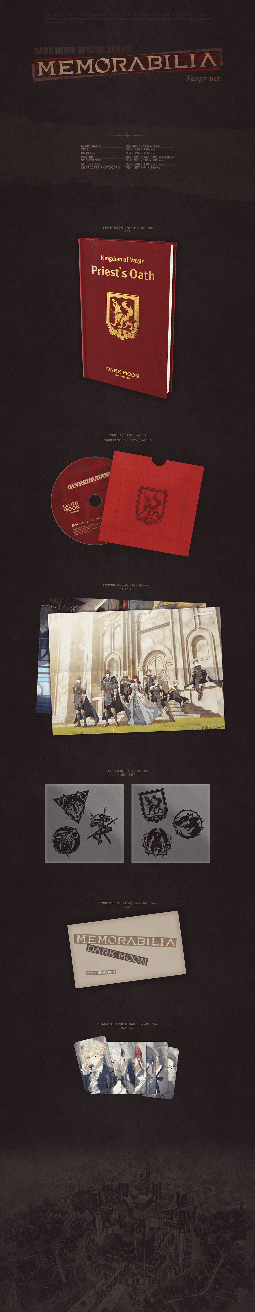 ENHYPEN DARK MOON SPECIAL ALBUM - MEMORABILIA (Vargr Ver.)
