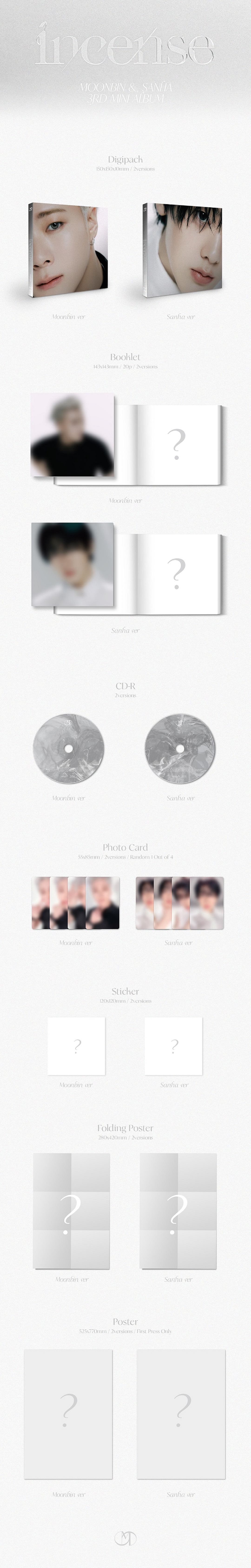 Moonbin & Sanha 3rd Mini Album [INCENSE] (IMPURE / PURE ver.)