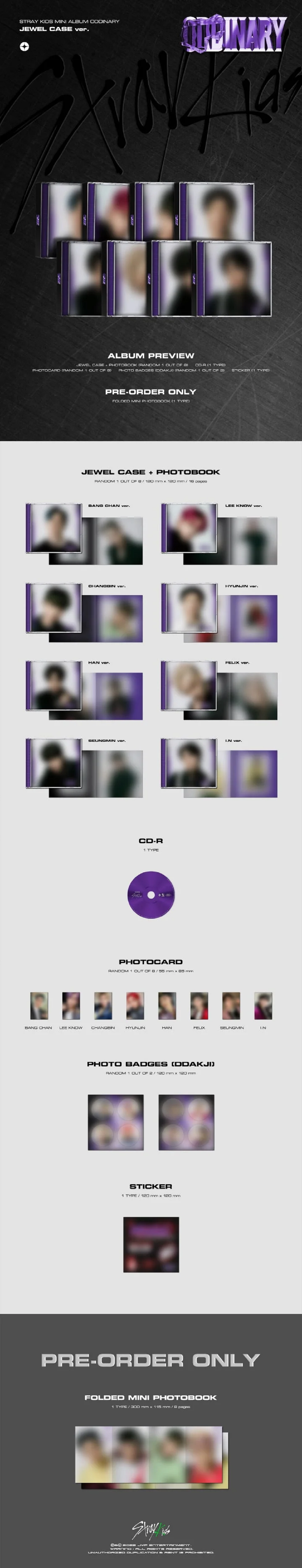 Stray Kids - [ODDINARY] Mini Album JEWEL CASE