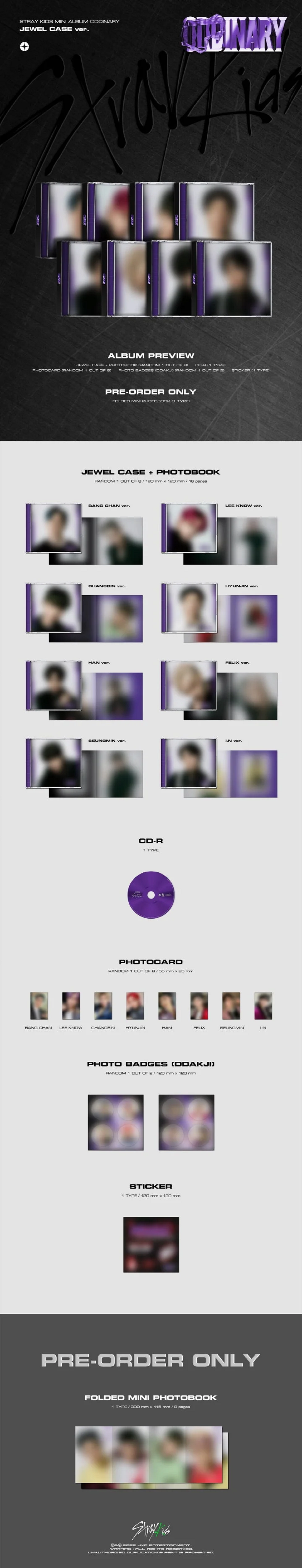 Stray Kids - [ODDINARY] Mini Album JEWEL CASE