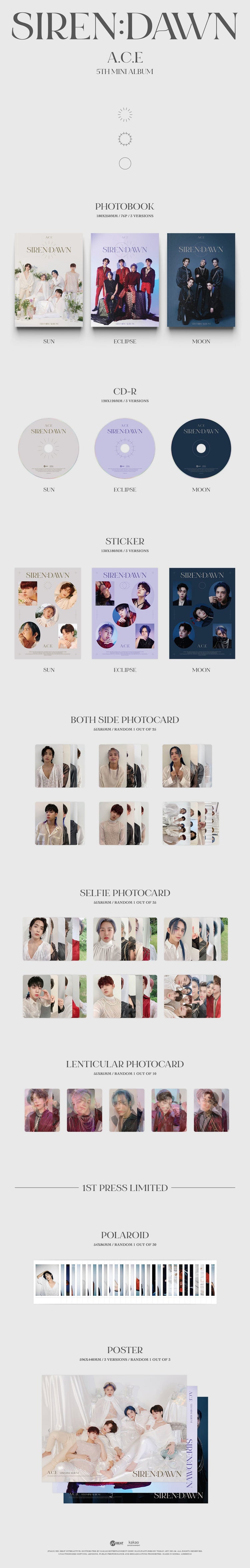 [A.C.E] 5th Mini Album [SIREN : DAWN] contents