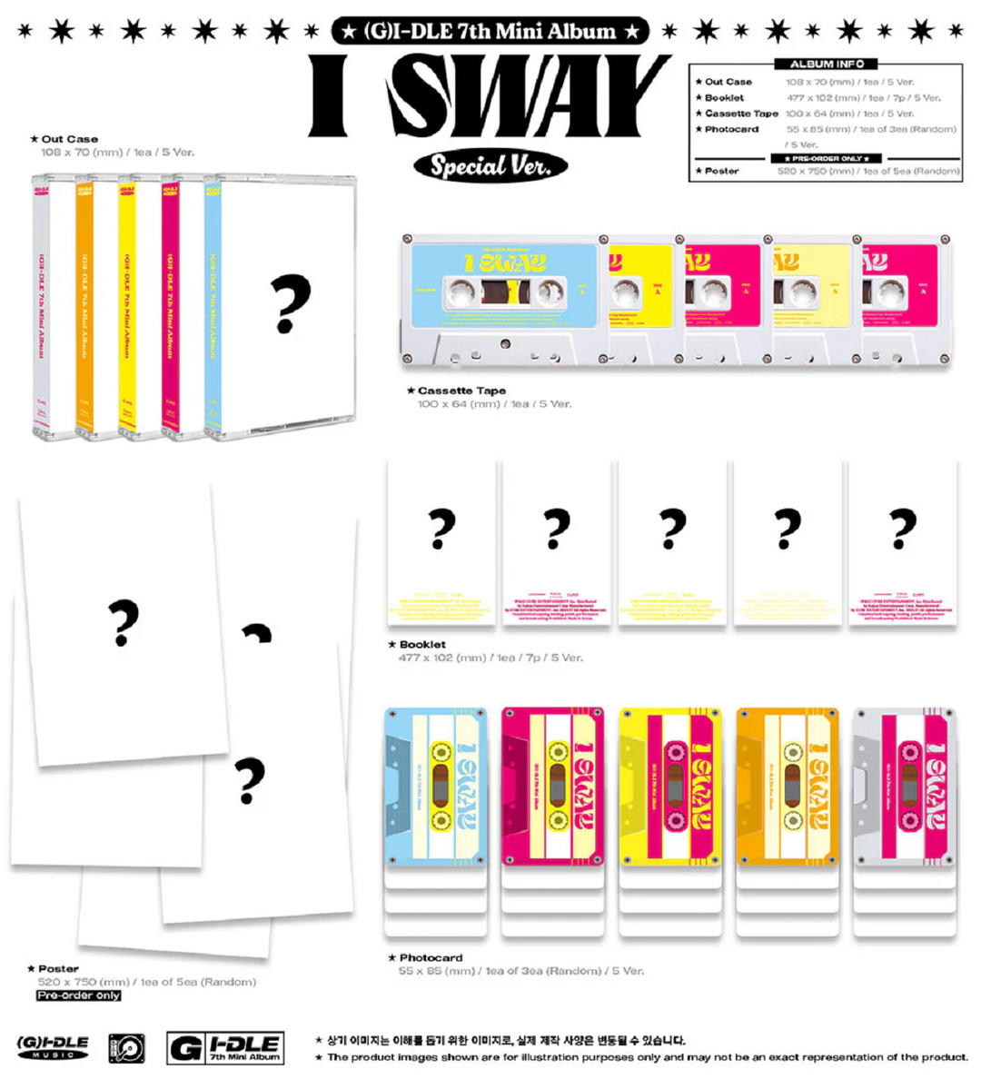(G)I-DLE - I SWAY 7TH MINI ALBUM SPECIAL VER (CASSETTE TAPE)