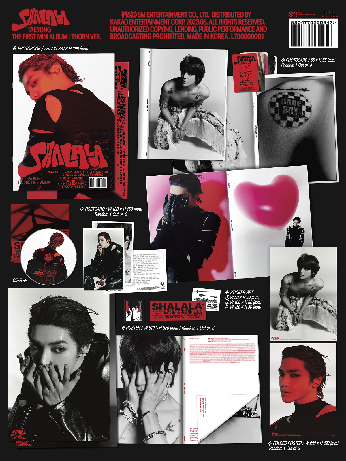 TAEYONG (NCT) 1st Mini Album [SHALALA] (Thorn Ver. contents