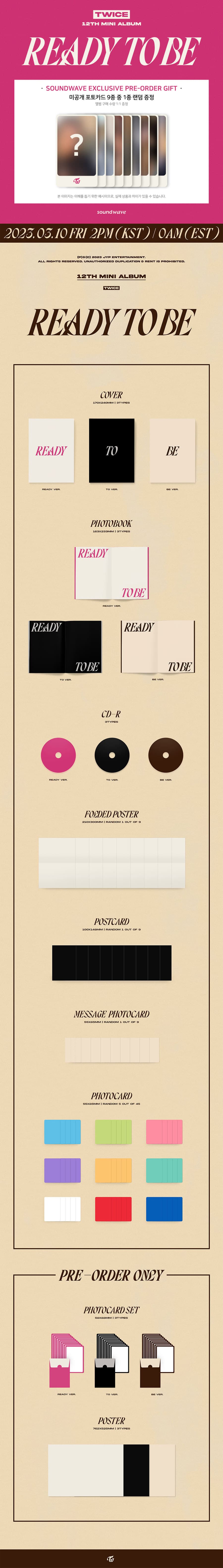 TWICE - [SOUND-WAVE POB] TWICE - 12th Mini album [READY TO BE]