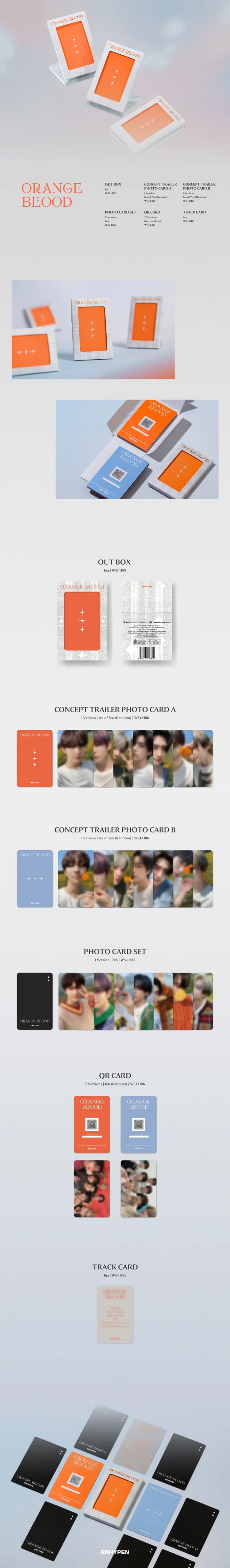 ENHYPEN - [ORANGE BLOOD] 5th Mini Album WEVERSE ALBUMS Version contents